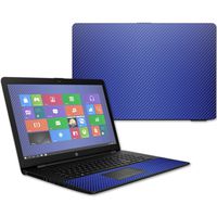 MightySkins Skin Compatible With HP 17t Laptop 17.3" (2017) - Blue Carbon Fiber | Protective, Durable, and Unique Vinyl Decal wrap cover | Easy To Apply, Remove, and Change Styles | Made in the USA