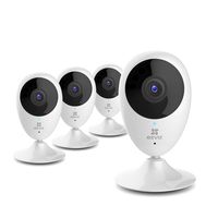 EZVIZ Mini O 720p HD Wi-Fi Home Video Monitoring Security Camera, Works with Alexa - Four Pack