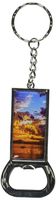 Graphics and More Bottlecap Opener Key Chain, Boat Silhouette Sunset Da Nang Bay Vietnam (KK2200)