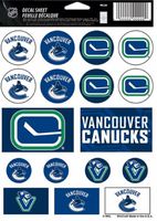 WinCraft NHL Vancouver Canucks Vinyl Sticker Sheet, 8.5" x 11"