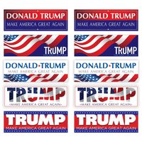 (10 Pack) Donald Trump For President Make America Great Again Bumper Stickers 3 x 9 inch Perfect To Show Support to the 45th President of the USA Great for Indoor And Outdoor Use