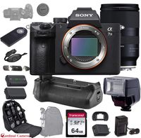 Sony a7 III Full-Frame Mirrorless Camera and Tamron 28-75mm f/2.8 Di III RXD Lens + Battery Grip Bundle with Professional Accessory Kit