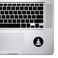 StickAny Palm Series Buddah Circle Sticker for MacBook Pro, Chromebook, and Laptops (Black)