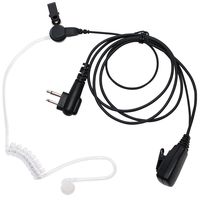Replacement for Motorola BPR40 FBI Earpiece with Push to Talk (PTT) Microphone - Acoustic Earphone Compatible with Motorola BPR40 Radio - Headset for Security and Surveillance