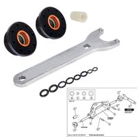 Front Mount Hydraulic Steering Cylinder Seal Kit with Pin Wrench Replace for Seastar #HS5157 #HS5167 Mounting steering cylinder compatible with HC5340, HC5341-HC5348 HC5358 HC5365 HC5375 HC5394 HC5445