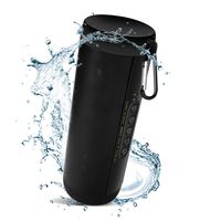 Bluetooth V5.0 Wireless Speaker Portable with HD Stereo Sound, Deep Bass, Built-in Mic & LED Light, 10 Hrs Playtime, Waterproof IPX5 for Outdoor, Party, Beach