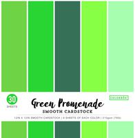 ColorBok 73477B Smooth Cardstock Paper Pad Green Promenade, 12" x 12"