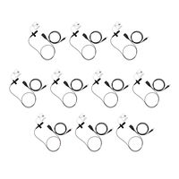 10 Pack BOMMEOW BCT15-M14 1-Wire Acoustic Clear Tube Earpiece for Motorola CLP1040 CLP1010 CLP1060 Two Way Radio
