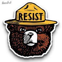 Jack'D Up Tees 'Resist' Smokey The Bear 3" MacBook/Laptop Decal (Color)