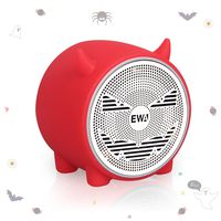 EWA A101 Mini Bluetooth Speaker, Wireless Portable Bluetooth Speaker, Small but Loud, Built in FM Radio, Support TF Card, Mini Cute Speaker for Halloween Party, a Gift for Kids of All Ages (Red)