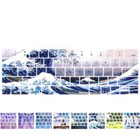 YMIX MacBook Keyboard Cover - Washable Silicone Keyboard Cover for MacBook Pro 13 (A1706) & Pro 15 (A1707) with Touch Bar - Showa Sea