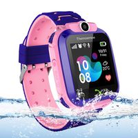 Themoemoe Kids Smart Watch Phone, Kids GPS Tracker Watch with SOS Anti-Lost Alarm Sim Card Slot Touch Screen Smartwatch for 3-12 Year Old Children Girls Boys (Pink)