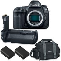 Canon EOS 5D Mark IV DSLR Camera Body Only Kit with Canon 300-DG Digital Gadget Bag + Replacement BG-E20 Battery Grip + 2 Replacement LP-E6 Batteries