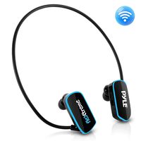 Pyle Upgraded Waterproof MP3 Player - V2 Flextreme Sports Wearable Headset Music Player 8GB Underwater Swimming Jogging Gym Earphones Rechargeable Flexible Headphones USB Connection9 -PSWP14BK