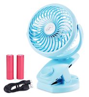 BLUBOON Rechargeable Battery Operated Clip on Fan Desk USB Powered Fan Mini Portable Personal Fan for Baby Stroller, Car, Travel, Office, Outdoor, Camping, Gym, Dorm