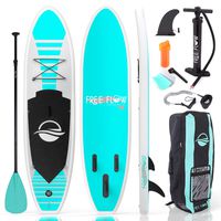 SereneLife Premium Inflatable Stand Up Paddle Board (6 Inches Thick) with SUP Accessories & Carrying Storage Bag | Wide Stance, Bottom Fin for Paddling, Surf Control, Non-Slip Deck | Youth & Adult