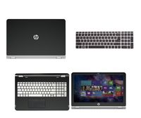 Black Carbon Fiber skin decal wrap skin Case + Semi Black Keyboard Cover for HP ENVY x360 m6 series m6-w101dx m6-w102dx m6-103dx m6-105dx 15.6" laptop