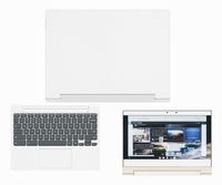 decalrus - Protective Decal for Lenovo ChromeBook C330 (11.6" Screen) Laptop White Carbon Fiber Skin Skins Decal for case Cover wrap CFlenovoChrmbookC330White