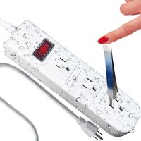 Power Strip,Outdoor Power Strip Weatherproof,Electric Shock Proof,6foot Extension Cord,3 Outlets,for Cruise Ship,Office,Garden,Kitchen