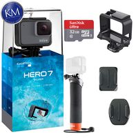 GoPro Hero 7 (Silver) Action Camera w/ 32GB Memory and Floating Grip Bundle