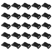 LIHAO 120 PCS 3/8" Black Plastic Side Release Buckle for Paracord Bracelets