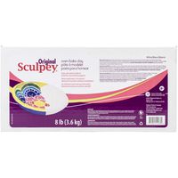 Sculpey S8 Original Polymer Clay, 8-Pound, White
