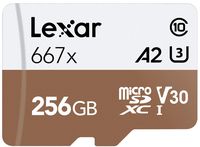 Lexar Professional 667X 256GB MicroSDXC UHS-I/U3 Card (LSDMI256BNA667A)