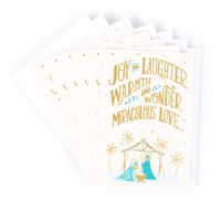 Hallmark Mahogany Religious Christmas Cards, Manger Scene (6 Cards with Envelopes)