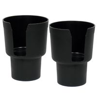 Gadjit Cup Keeper Adapter (Black, 2 Pack) Expands Car Cup Holder ½" to Hold Mugs, Convenience Store Cups, Water + Soda Bottles with Diameters from 3" to 3.5" and Up to 8-9" High