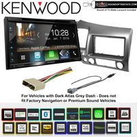 Kenwood Excelon DDX6905S DVD Receiver + Install kit 2006-2011 Honda Civic (Dark Atlas Grey) with Sots Lanyard Bundle