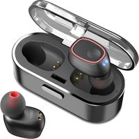 TOZO T8 True Wireless Stereo Headphones TWS Bluetooth in-Ear Earbuds with Charging Case Built-in Mic Headset. Premium Sound with Bass for Running Sport - Super Easy Pair