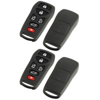 Key Fob Keyless Entry Remote Shell Case & Pad fits Nissan Quest 2004 2005 2006 2007 2008 2009 KBRASTU51, Set of 2 of 2
