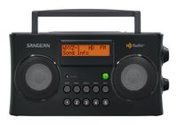 Sangean All in One Portable HD AM/FM Dual Alarm Clock Radio with Large Easy to Read Backlit LCD Display