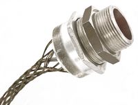 Leviton L7745 3-Inch, Straight, Male, Aluminum Body, Deluxe Cord Sealing Strain-Relief, 1.750, 1.875 Cord Range