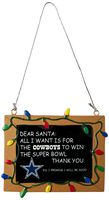 Dallas Cowboys Resin Chalkboard Sign Ornament