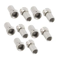 Aodesy Rg6 F-Type Male Twist-on Coax Coaxial Cable Radio Freqency Rf Fitting/Connector Adapter