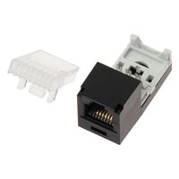 Panduit CJ66BLY Category-3 6-Wire Lead-Frame Style Jack Module, Black, 4-Pair