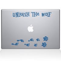 The Decal Guru Unleash The Werewolf MacBook Decal Vinyl Sticker - 12" MacBook - Light Blue (1243-MAC-12M-LB)