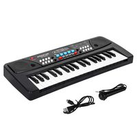 M SANMERSEN Kids Piano Keyboard, 37 Keys Kids Piano Electronic Keyboard Piano with Microphone for Kids Musical Learning Educational Toys for 3-8 Years Old Girls Boys Gifts