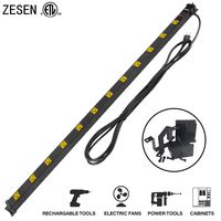 ZESEN 12 Outlet Heavy Duty Workshop Metal Power Strip Surge Protector with 15ft Heavy Duty Cord, ETL Certified, Black