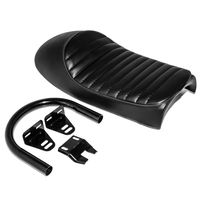 Senkauto Hump Cafe Racer Vintage Seat Cushion with 230mm Flat Frame Hoop Loop for Suzuki GS Yamaha XJ XS Honda CB CL (Seat w/Hoop)