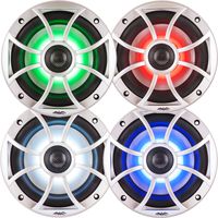 wet sounds Bundle: Two Pairs of XS 65i Series Silver Grill 6.5" Speakers w/RGB LED. 60 Watts RMS Each