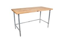 John Boos JNB08 Maple Top Work Table with Galvanized Steel Base and Bracing, 48" Long x 30" Wide x 1-1/2" Thick