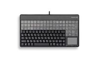 Cherry G86-61401 POS Keyboard w/Touchpad & Card Reader - Black - 123 Keys - USB