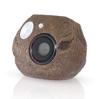 HAVEONE Solar Powered Bluetooth Speakers with Rock Shape Sensor Light Home Portable Wireless Waterproof Bluetooth Speakers for Garden, Party, Backyard