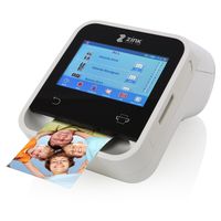 ZINK Wireless Touchscreen Printer. Wi-Fi Enabled. Built In App for Editing and Printing Photo & Labels On-The-Go. Prints Directly and from IOS & Android Smart Devices.