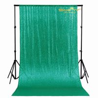 Sequin Curtains 2 Panels 4FTx10FT Glitter Backdrop Curtain Green Sequin Backdrop for Photo Booth-191011E