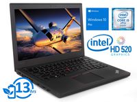 Lenovo ThinkPad X270 Laptop, 12.5" HD Display, Intel Core i5-6300U Upto 3.0GHz, 8GB RAM, 256GB SSD, HDMI, Card Reader, Wi-Fi, Bluetooth, Windows 10 Pro, 20K6S0X900