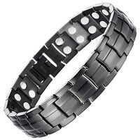 Mens Titanium Magnetic Therapy Bracelet All Sizes Magnetic Bracelets for Arthritis Pain Magnetic Wristband Golf Birthday Gifts Healing Bracelet-BT42 (8.25 in / 21 cm)