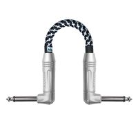 Spectraflex Braided Series Pedal Cable, Dual Right Angle Plugs, 9 Inch, Black